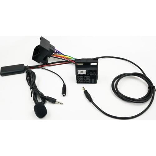 Biurlink Car Radio Bluetooth 5.0 AUX Adapter Microphone Handsfree Wireless Audio 12Pin for E60 04-10 E63 E64 E61