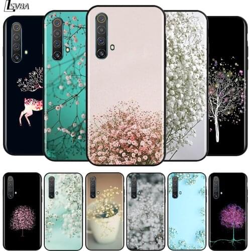 Bunch flowers for OPPO Realme V15 X5 X3 X50 X7 X2 C17 C11 C3 C2 7 7i 6 6S 6i 5 Narzo 20 Pro Black Phone Case