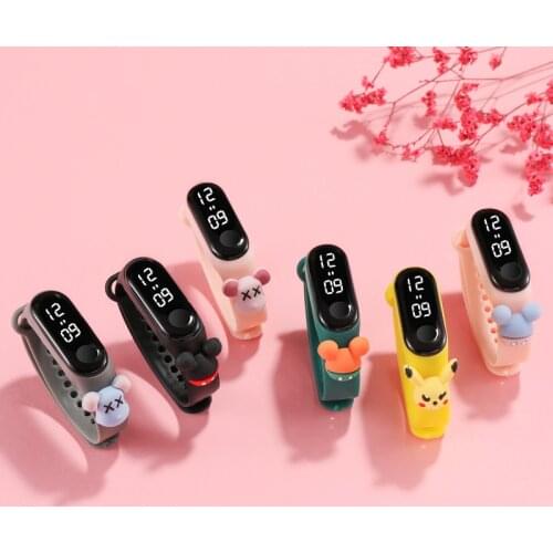 Disney Creative Cartoon Watches Boys Digital Clock Colorful Ultra Light Silicone Childrens Led Watch Waterproof For Girl Gift