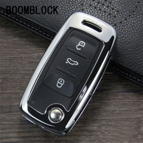 For Volkswagen VW polo passat b5 golf 5 6 Scirocco Beetle Skoda Octavia A5 Fabia SEAT Ibiza Leon Zinc alloy Car Key Cover Case