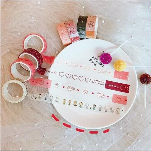 Creative Washi Tape Decorative Masking Tape Arts Crafts Tape Stickers for Scrapbooking Diary Planner Semi-transparent Washi Tape
