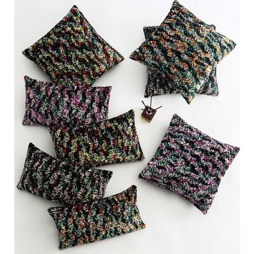 1pc 45x45 30x50 Sequins Backrest Cushion Cover Sofa Bed Cars Throw Pillowcases Without Filler Ins Hot