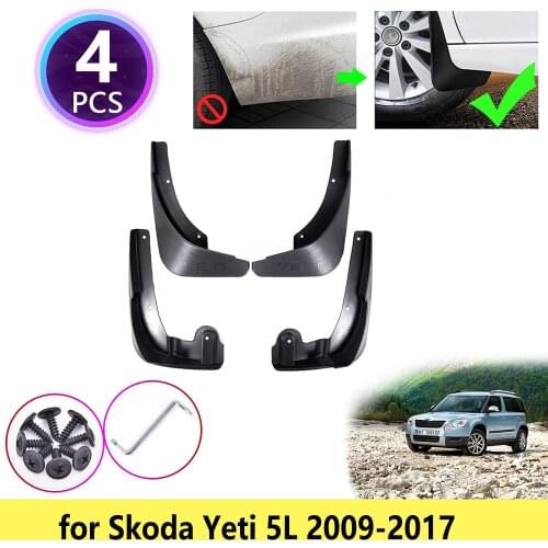 For Skoda Yeti 5L 2009 2010 2011 2012 2013 2014 2015 2016 2017 Mudguards Mudflap Fender Mud Flaps Splash Guards Car Accessories
