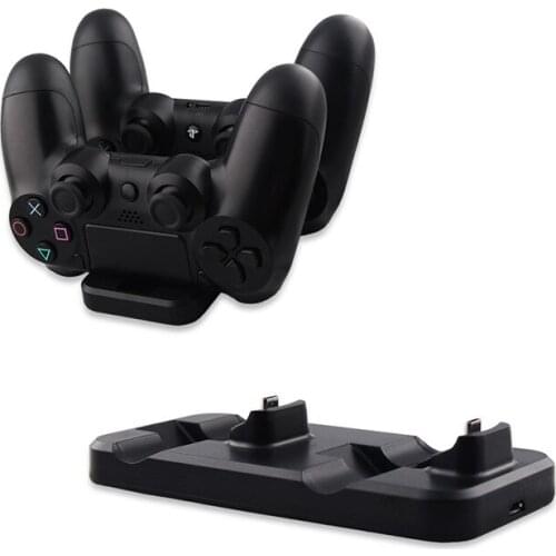 USB Dual Charging Dock Station Stand for PS4 PlayStation 4 Game Controller Handle Charger Cradle Bracket for PS4 Slim PS4 Pro