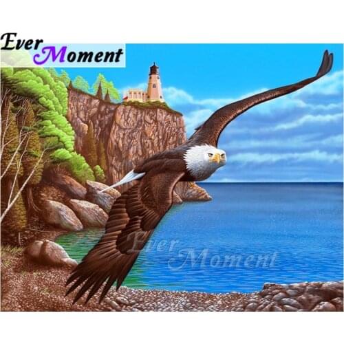 Ever Moment Diamond Painting Vulture Sea Full Square Drill 5D DIY Rhinestone Mosaic Diamond Embroidery Cross Stitch ASF1993
