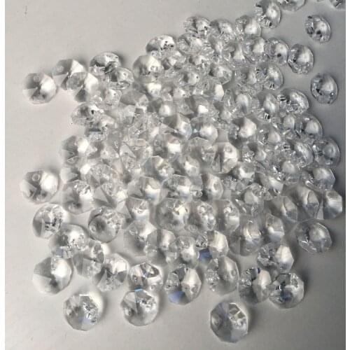 2015Hot 14mm 2000pcs/lot topper 14mm crystal acrylic octagon beads chandelier garland beads diy crystal chandelier trimming part