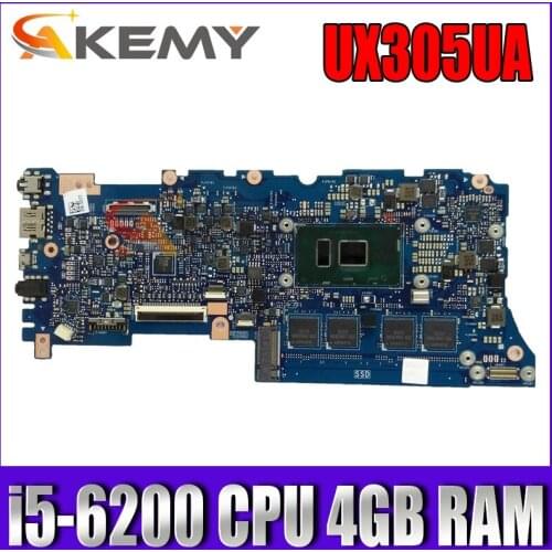 UX305UA With i5-6200 CPU DDR3L 4GB RAM mainboard For ASUS UX305U UX305UA laptop motherboard 90NB0AB0-R00011 Tested Free shipping