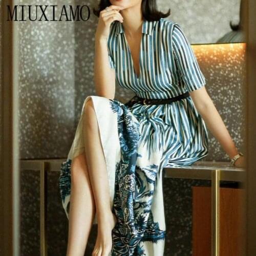 Летние платья в полоску MIUXIMAO China At AliExpress