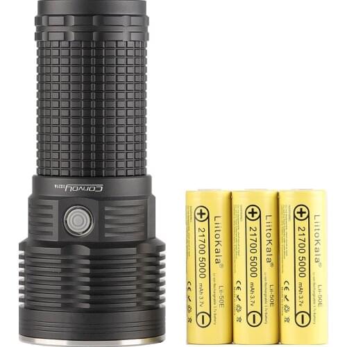 Convoy 3X21A SFT40 SST40 21700 flashlight torch,with 3PCS 21700 battery inside