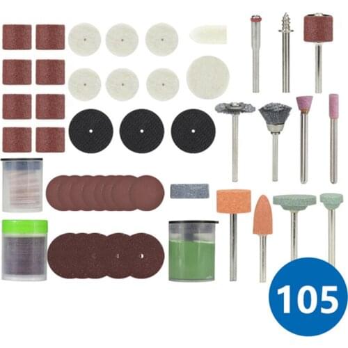 Abrasive Tools Accessories Set 105pcs Rotary Tool Accessories Set for Dremel Grinding Sanding Polishing Cutting Tools