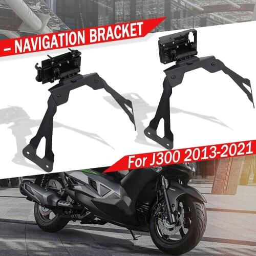NEW For Kawasaki J300 J 300 Accessories Motorcycle GPS Phone Stand Bracket Holder Navigation Plate black 2013-2021 2020 2019