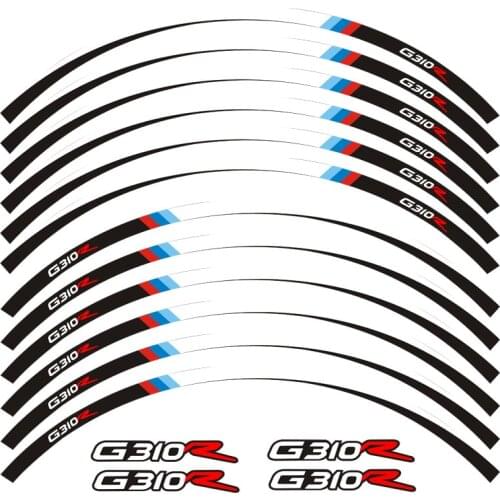New high quality 12 Pcs Fit Motorcycle Wheel Sticker stripe Reflective Rim For BMW G310R