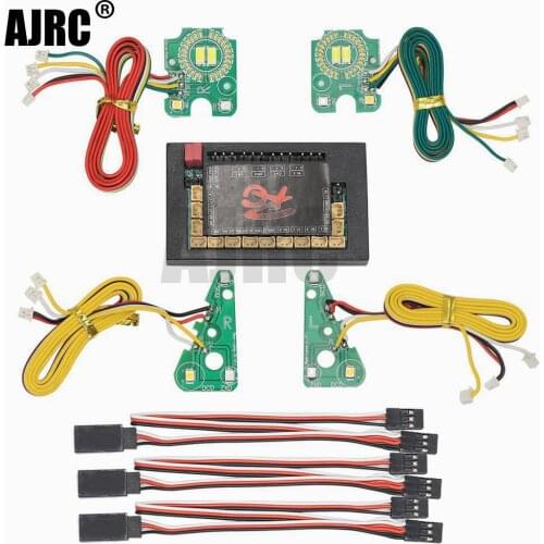 TRX4 RC Car Front Rear LED Lights Lamp Group Turn signal/brake light/fog light for 1/10 RC Crawler Traxxas TRX-4 Defender