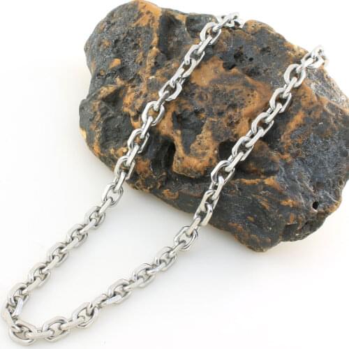 60cm Long Silver Color Stainless Steel Jewelry Necklace Chain Necklace For Gift NRYZA007