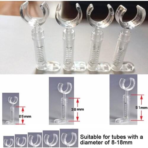 Neon Light Transparent Supports 100pcs/lot, Neon Sign Plastic Stand, Height 25mm 38mm 51mm for 6mm~18mm Tube, Neon Sign Parts