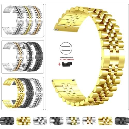 Stainless Steel Band for Samsung Galaxy Watch Active 2 3 41/45mm 42/46mm WristBand Bracelet for Gear Sport/S2 S3 20mm 22mm Strap