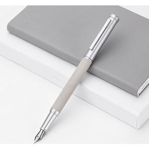 HongDian 1850 Forest Series Checked Fountain Pen EF/F/Bent Nib Ink Pen With a Small Metal Box