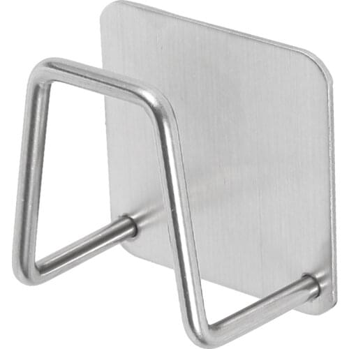 Kitchen Sink Sponges Holder Stainless Steel Self Adhesive Drain Drying Rack Bathroom Wall Hooks Accessories Storage Organizer