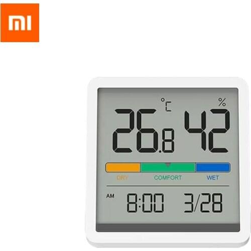 Xiaomi Miiiw Jingxiang Thermohygrometer Timer Clock White 5 kinds of Information Display Multi-angle High-definition Screen