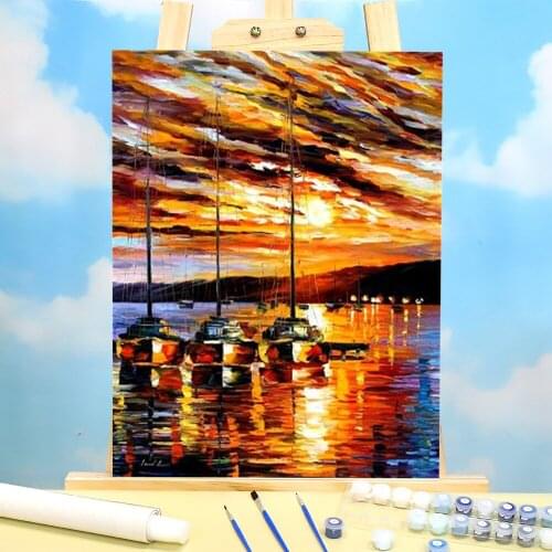 In The Expectation DIY Paint By Numbers Set Oil Paints 40*50 Canvas Painting New Design For Children For Drawing Handicraft