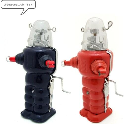 Vintage Collection Robots Tin toys Classic Clockwork Wind Up Robots Model Tin Toys For Adult Kids Collectible Gift