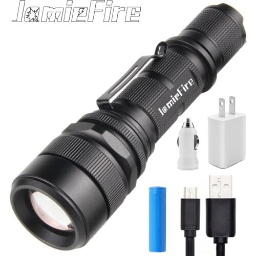 High Power Rechargeable LED Flashlight XHPL2 Tactical Flashlight With 18650 Battery LED Lantern For Camping Riding