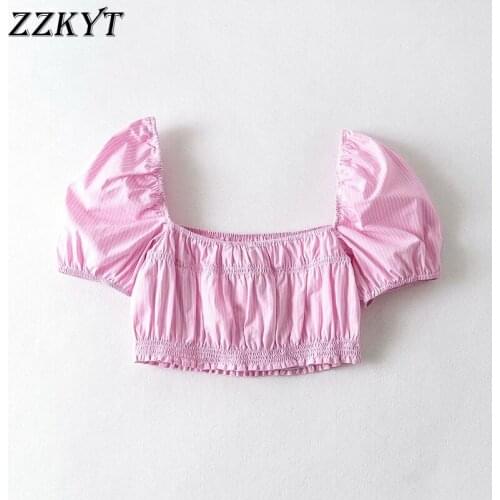 ZZKYT Pink Blouses