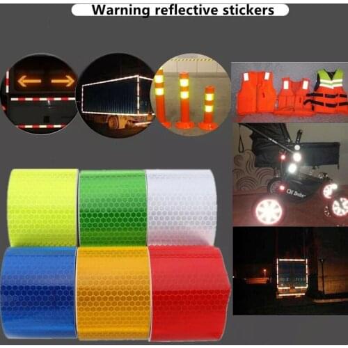 5CM*3M 1pc Car Bike Bicycles Motorcycles Safety Warning Stage Fairways Reflective Self Adhesive Tape Strip Conspicuity