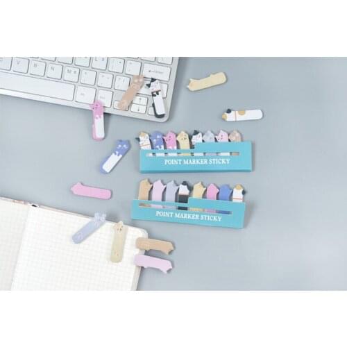 2packs/lot Creative Mini Cartoon And Kawaii Cat Animal N Times Two Design Note Paper Stickers School Supplies