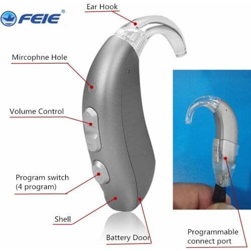MY-16 Behind the Ear Programmable Digital Hearing Aid for severe to profound hearing loss free shipping
