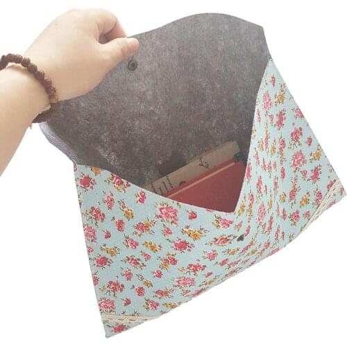 4pcs/lot New vintage dots flower lace series A4 documents file bag File folder stationery Filing Production