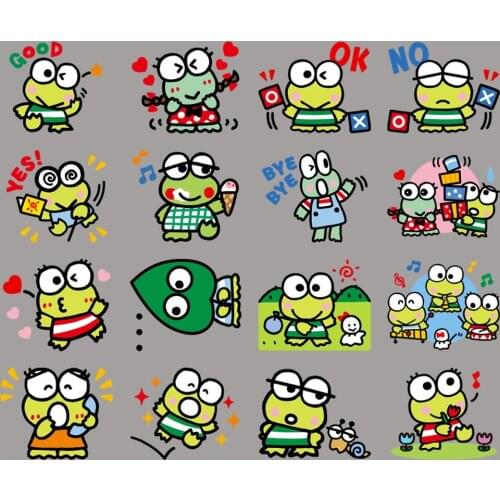 40pcs cute little frog photo album scrapbook waterproof decorative stickers DIY handmade gift scrapbook stickers