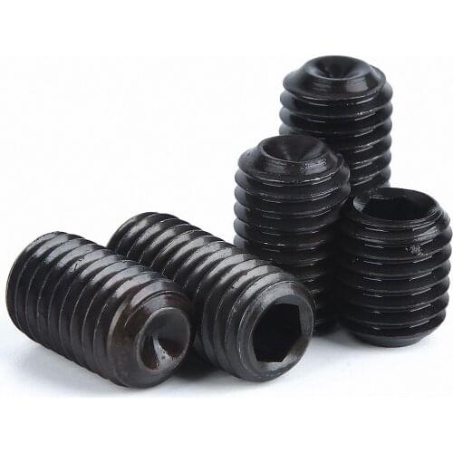5/10/20pcs M6 M8 Black High Tensile Grade 12.9 Carbon Steel Hex Hexagon Socket Allen Cup Point Grub Screws Set Bolts