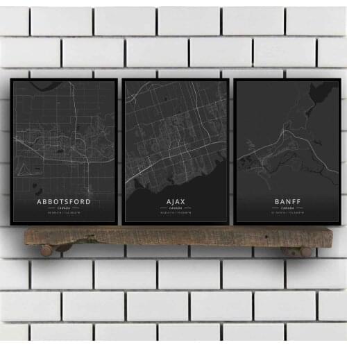 Abbotsford Ajax Banff Barrie Brampton Burlington Burnaby Calgary Cornwall Edmonton Fredericton Greater Canada Poster