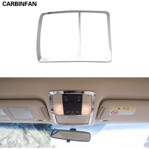 Car-styling ABS Chrome Auto Interior Reading Light Lamp Cover Trim For Toyota Land Cruiser Prado 150 J150 2014-2017