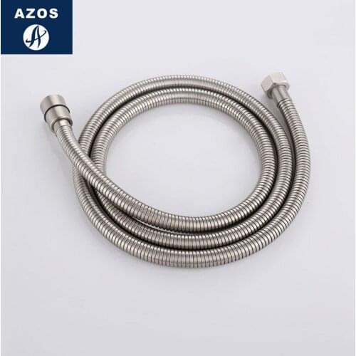 Azos Shower Rod Brass Chrome Rise And Fall Single Function Rotatable Bracket Bathing Shower Room Round HSSJ018A