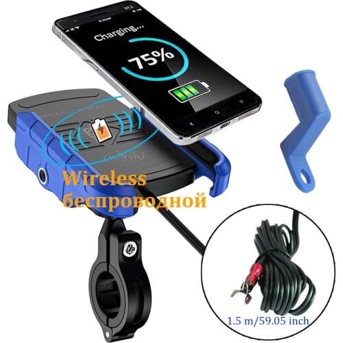 Motorcycle Wireless Phone Charger ATV Motorbike Scooter Wireless Fast Charging Phone Stand For Samsung S8 S9 S10 iphone 8 LG V30