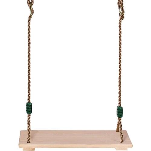 Safety Hanging Swing Wood Children Swing Toy Rope Wooden Outdoor Hanging Swing For Outdoor, Tree Porch, And Playset Swing Garden