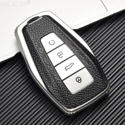 Colorful TPU Leather Car Remote Key Case Cover Holder Shell For Geely Coolray 2019-2020 4 Buttons Auto Styling Fob Accessories