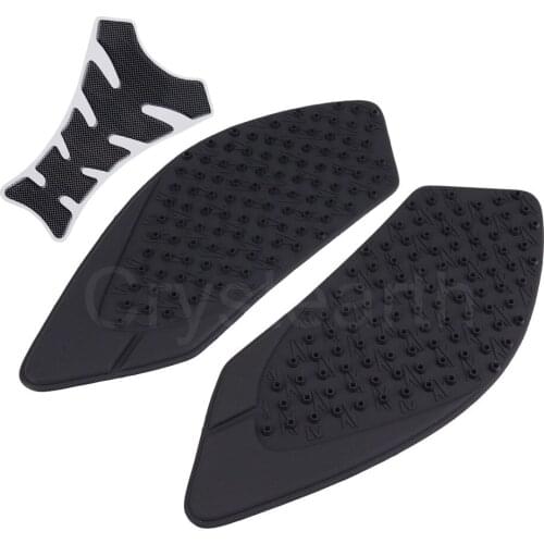 For Kawasaki ZX10R ZX-10R ZX 10R 08 09 10 11 Anti-slip Protector Tank Pads Side Gas Knee Grip Traction Pads + Fish Bone Decal
