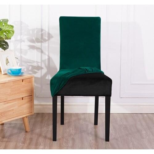 Elastic velvet chair cover Winter universal solid color seat cover