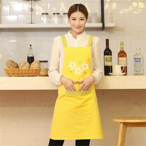 Sleeveless Apron Cotton Kindergarten Nail Tea Coffee Shop Kitchen Cooking Baking Restaurants Waiter Work Aprons For Woman LOGO