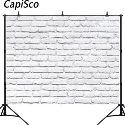 Capisco White Brick Wall Photography Backdrops for Pet Toy Photo Studio Baby Shower Newborn Children Backgrounds Photophone