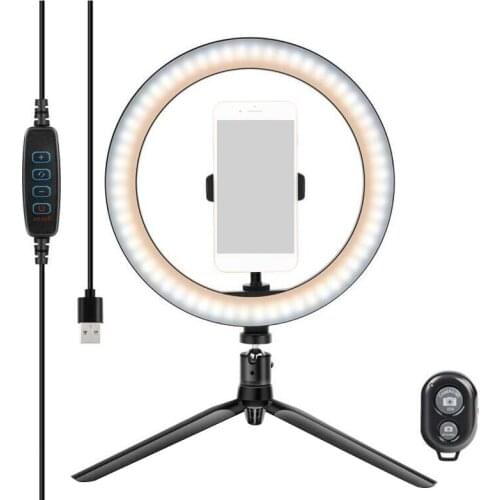 Hot-10 Inch LED Ring Light Dimmable Selfie Lamp with Tripod for Youtube Makeup Ringlight