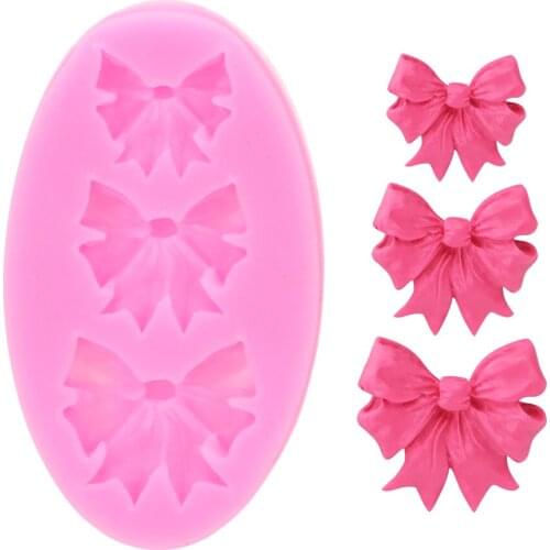 HOOMIN Silicone Mold DIY Bow Tie Cake Decoration Mold Fondant Cake Baking Tools