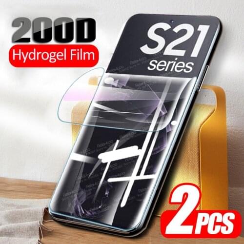 2pcs Full Curved Hydrogel Soft Film For Samsung Galaxy S21 Ultra S 21 Plus S21Ultra S21Plus Screen Protector Not Tempered Glass