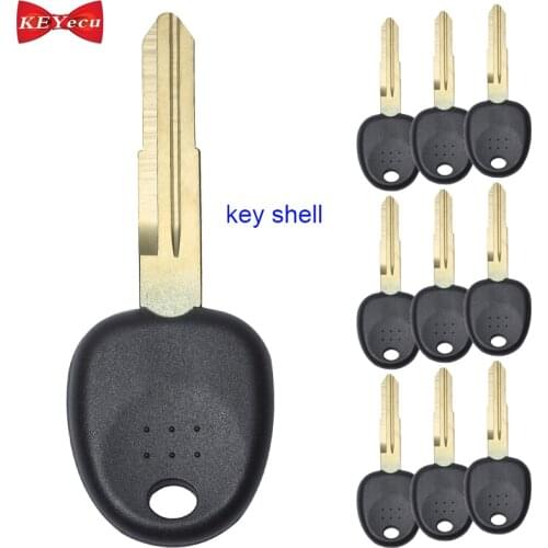 KEYECU 10pcs for Hyundai Coupe Tucson Elantra Accent Santa Fe i10 Transponder Key Shell Case Housing Cover
