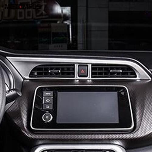 For Nissan Kicks 2017 2018 2019 2020 Matte Center Control Air Condition Vent Outlet Cover Trim Sticker Inner Car Accessories