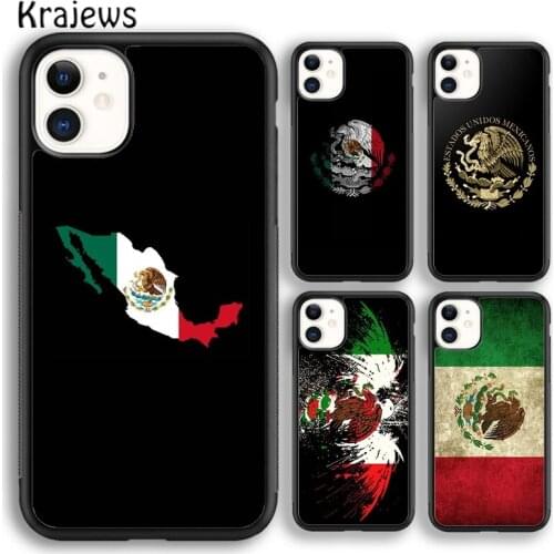 Krajews mexico flag mexicanos soft Phone Case Cover For iPhone 5s SE 2020 6s 7 8 plus X XS XR 11 12 mini pro max coque Shell