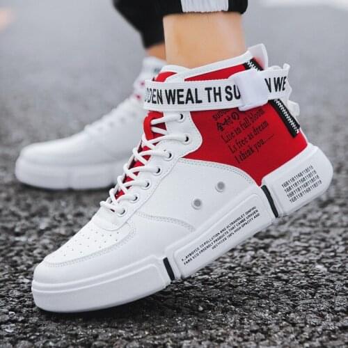 2021 New spring mens leisure high-tide shoes Korean version of the trend of a hundred net red canvas sports shoes